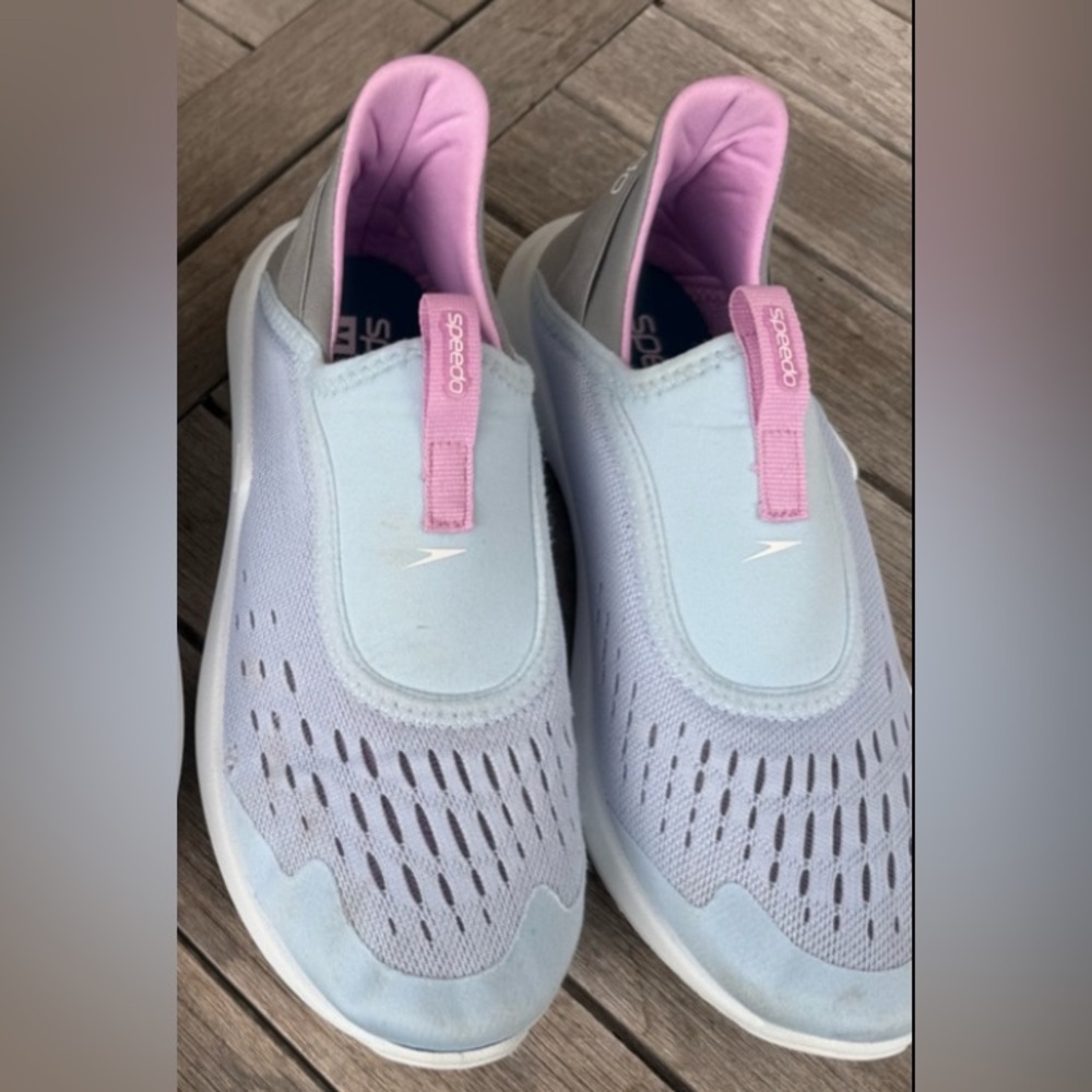 Speedo Light Blue and Pink Slip-On Water Shoes